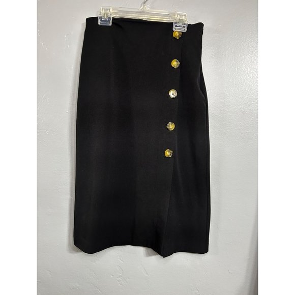 Mango Button Black Skirt Size XS - Picture 1 of 7